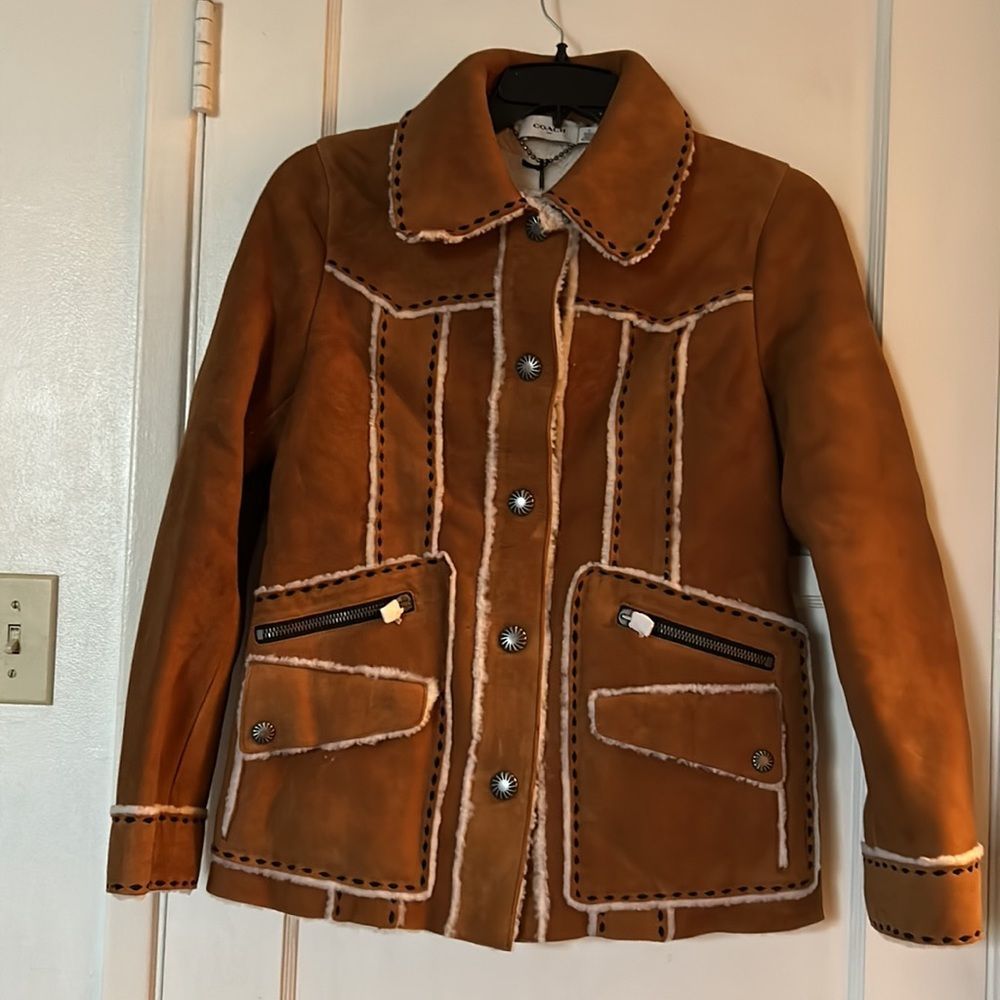 Coach Shearling Jacket - Picture 2 of 6